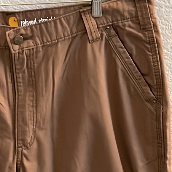 Carhartt Men Khaki Chino Brown Pants - Picture 2 of 9